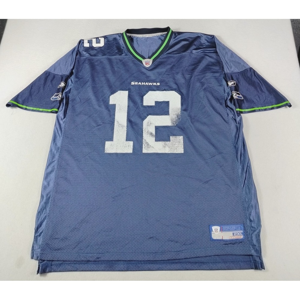 Seattle Seahawks Football Jersey Mens 2XL Blue NFL Reebok On Field Fan 12 Shirt